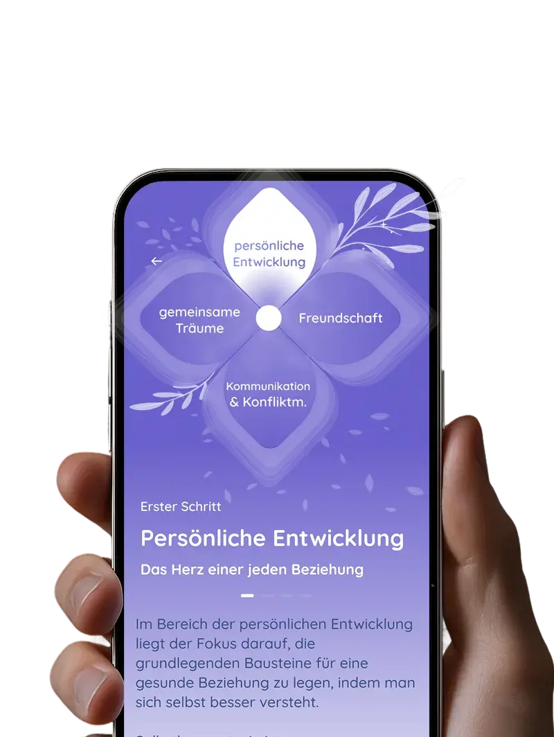 LoveWorkz couples app interface on a phone, relationship questions and weekly ritual preview